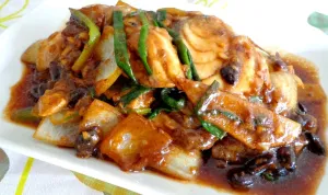 F14 Black Bean Sauce With Bittergourd Sliced Fish 黑豆豉苦瓜鱼片