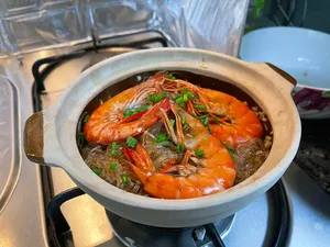 Steamed Tiger Prawns with Vermicelli