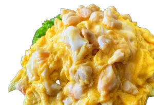 Creamy Egg Omelette With Prawn