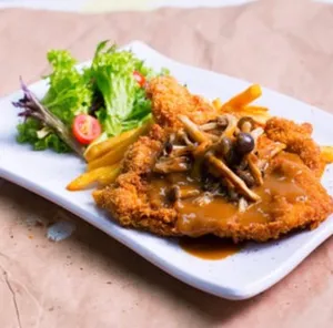 Shimeji Mushrooms Crispy Chicken