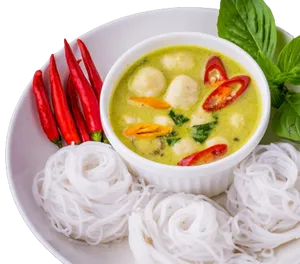 Green Curry W/ Rice Noodles